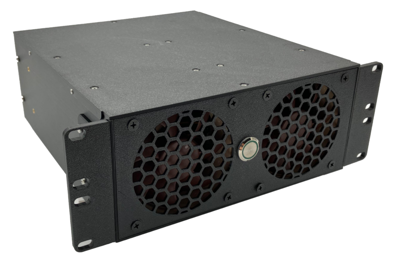 10 Zoll 2HE Mini-ITX Servergehäuse aus PETG, Frontansicht